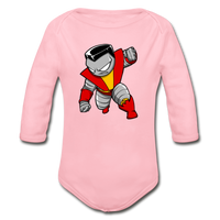 Character #21 Organic Long Sleeve Baby Bodysuit - light pink
