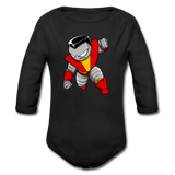 Character #21 Organic Long Sleeve Baby Bodysuit - black
