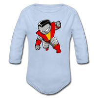 Character #21 Organic Long Sleeve Baby Bodysuit - sky