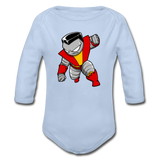 Character #21 Organic Long Sleeve Baby Bodysuit - sky