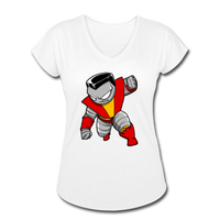 Character #21 Women's Tri-Blend V-Neck T-Shirt - white