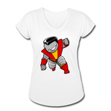 Character #21 Women's Tri-Blend V-Neck T-Shirt - white