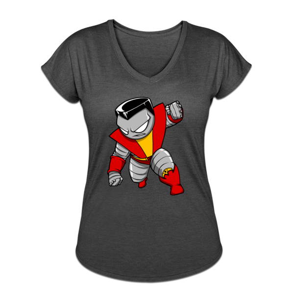 Character #21 Women's Tri-Blend V-Neck T-Shirt - deep heather