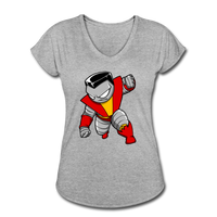 Character #21 Women's Tri-Blend V-Neck T-Shirt - heather gray