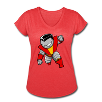 Character #21 Women's Tri-Blend V-Neck T-Shirt - heather red