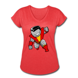 Character #21 Women's Tri-Blend V-Neck T-Shirt - heather red