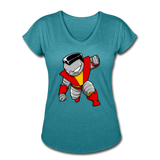 Character #21 Women's Tri-Blend V-Neck T-Shirt - heather turquoise