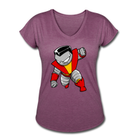 Character #21 Women's Tri-Blend V-Neck T-Shirt - heather plum