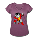 Character #21 Women's Tri-Blend V-Neck T-Shirt - heather plum