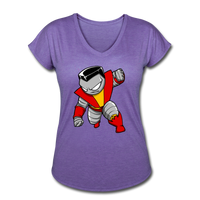 Character #21 Women's Tri-Blend V-Neck T-Shirt - purple heather