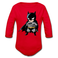 Character #22 Organic Long Sleeve Baby Bodysuit - red