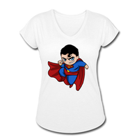 Character #23 Women's Tri-Blend V-Neck T-Shirt - white