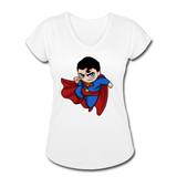 Character #23 Women's Tri-Blend V-Neck T-Shirt - white