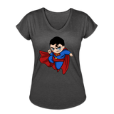 Character #23 Women's Tri-Blend V-Neck T-Shirt - deep heather