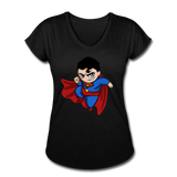 Character #23 Women's Tri-Blend V-Neck T-Shirt - black
