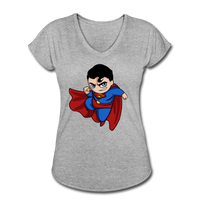 Character #23 Women's Tri-Blend V-Neck T-Shirt - heather gray