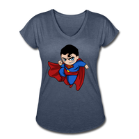 Character #23 Women's Tri-Blend V-Neck T-Shirt - navy heather