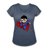Character #23 Women's Tri-Blend V-Neck T-Shirt - navy heather