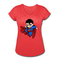 Character #23 Women's Tri-Blend V-Neck T-Shirt - heather red