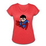 Character #23 Women's Tri-Blend V-Neck T-Shirt - heather red