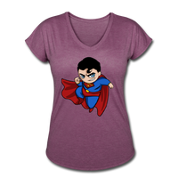 Character #23 Women's Tri-Blend V-Neck T-Shirt - heather plum
