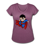Character #23 Women's Tri-Blend V-Neck T-Shirt - heather plum