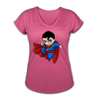 Character #23 Women's Tri-Blend V-Neck T-Shirt - heather raspberry