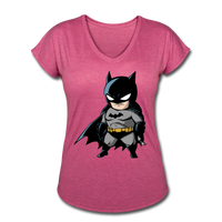 Character #22 Women's Tri-Blend V-Neck T-Shirt - heather raspberry