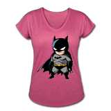 Character #22 Women's Tri-Blend V-Neck T-Shirt - heather raspberry