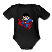 Character #23 Organic Short Sleeve Baby Bodysuit - black