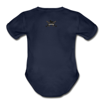 Character #23 Organic Short Sleeve Baby Bodysuit - dark navy