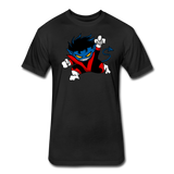 Character #24 Fitted Cotton/Poly T-Shirt by Next Level - black