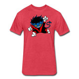 Character #24 Fitted Cotton/Poly T-Shirt by Next Level - heather red