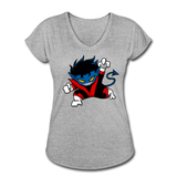 Character #24 Women's Tri-Blend V-Neck T-Shirt - heather gray
