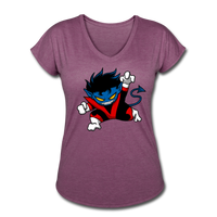 Character #24 Women's Tri-Blend V-Neck T-Shirt - heather plum
