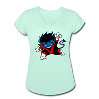 Character #24 Women's Tri-Blend V-Neck T-Shirt - mint
