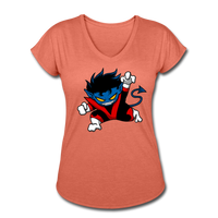 Character #24 Women's Tri-Blend V-Neck T-Shirt - heather bronze