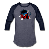 Character #24 Baseball T-Shirt - heather blue/navy