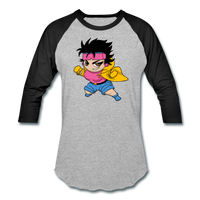 Character #25 Baseball T-Shirt - heather gray/black