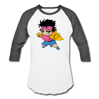 Character #25 Baseball T-Shirt - white/charcoal