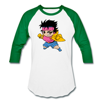 Character #25 Baseball T-Shirt - white/kelly green