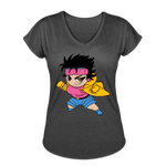 Character #25 Women's Tri-Blend V-Neck T-Shirt - deep heather