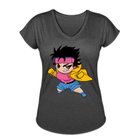 Character #25 Women's Tri-Blend V-Neck T-Shirt - deep heather