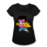 Character #25 Women's Tri-Blend V-Neck T-Shirt - black