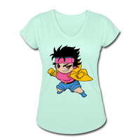 Character #25 Women's Tri-Blend V-Neck T-Shirt - mint