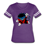 Character #24 Women’s Vintage Sport T-Shirt - vintage purple/white