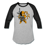 Character #26 Baseball T-Shirt - heather gray/black
