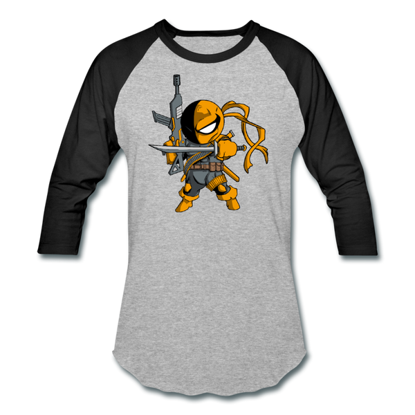 Character #26 Baseball T-Shirt - heather gray/black