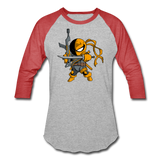 Character #26 Baseball T-Shirt - heather gray/red