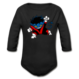 Character #24 Organic Long Sleeve Baby Bodysuit - black